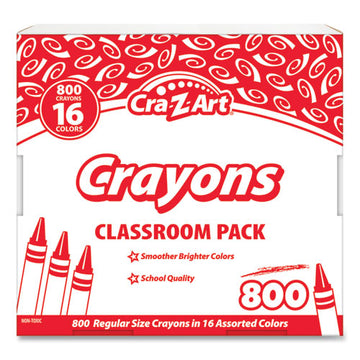 Cra-Z-Art® Crayons, 16 Assorted Colors, 800-pack freeshipping - TVN Wholesale